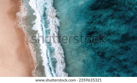 Similar – Image, Stock Photo Aerial view of beach on Greek Chalkidiki