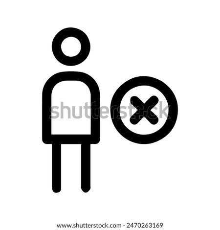 Exclude Icon Vector Symbol Design Illustration