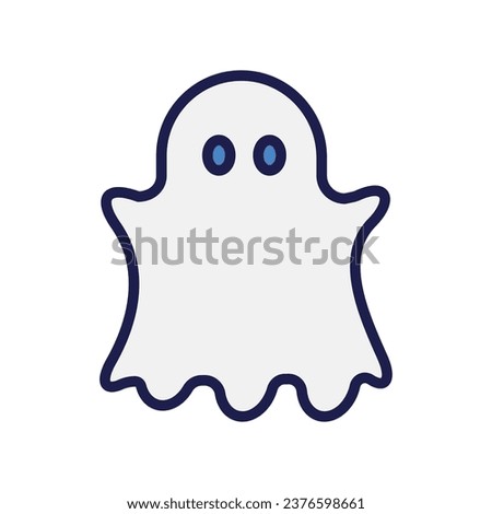 Ghost icon with white background vector stock illustration