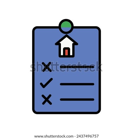 house rules icon with white background vector stock illustration