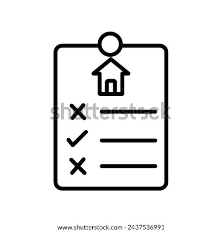house rules icon with white background vector stock illustration