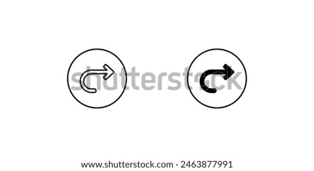 redo icon with white background vector stock illustration