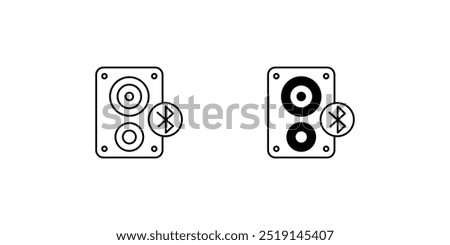 bluetooth speaker icon with white background vector stock illustration