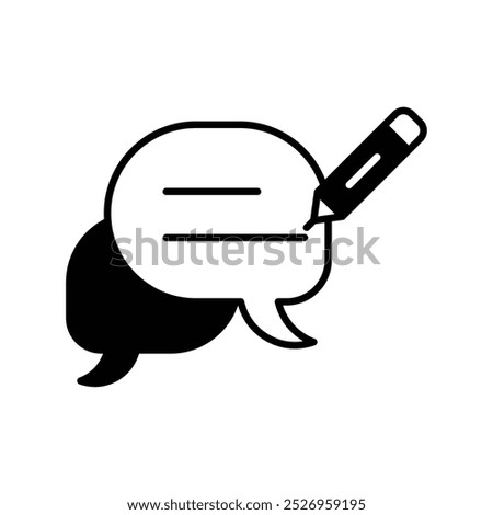 edit glyph icon with white background vector stock illustration