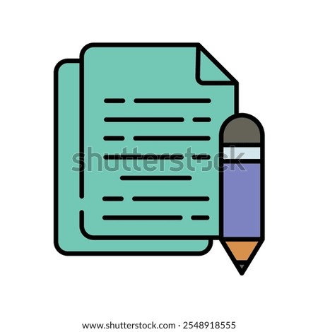 document adjustment icon with white background vector stock illustration