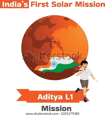 India’s first solar mission with the name of Aditya l1 to be launch on 2nd of September. Creative vector illustration concept. Proud Moment for india