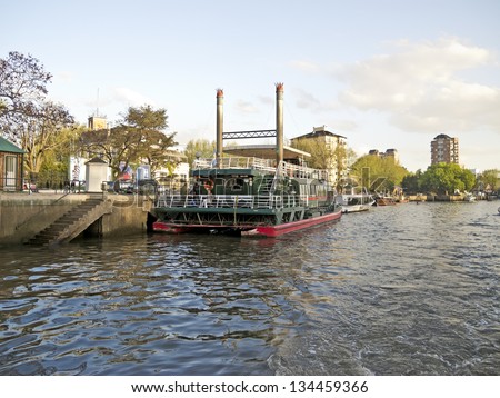 TIGRE, ARGENTINA - SEP 21: Maritime transport on Sept 21, 2012 in El Tigre port. Tigre is an important city in the province of Buenos Aires, Argentina.