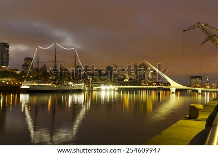 Buenos Aires, Argentina. Puerto Madero by night