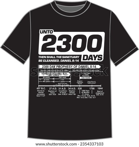 Unto 2,300 days prophecy Shirt (black), prophecy Shirt