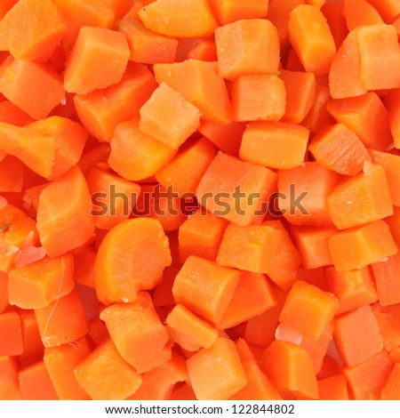 Close view of fresh organic carrots sliced.