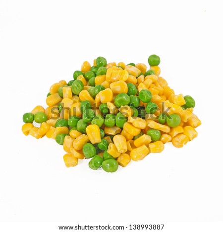 corn and peas - the mixed vegetables background