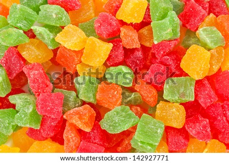 Fruit candy multi-colored all sorts, a background