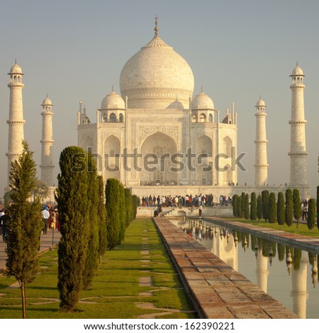 Taj mahal , A famous historical monument , India