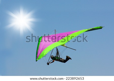 Hang gliding in Crimea taken in summer, Ukraine  Stock foto © 