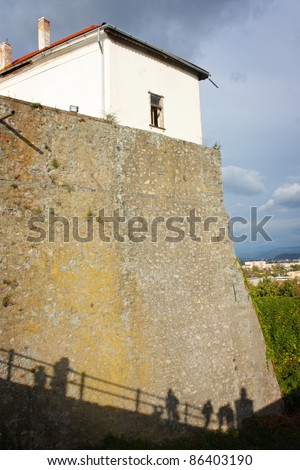 View of old Palanok Castle (or Mukachevo Castle, Ukraine, built in 14th century)