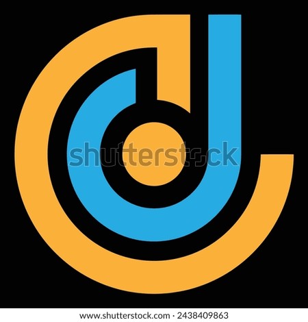 Minimal CJ logo template and JC business logo design