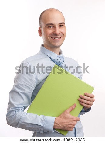 smiling business man, isolated on white background