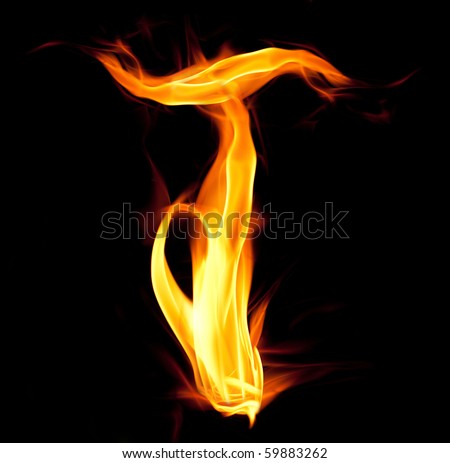 Fiery Font. Letter T Stock Photo 59883262 : Shutterstock