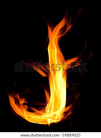 Fiery Font. Letter J Stock Photo 59889025 : Shutterstock