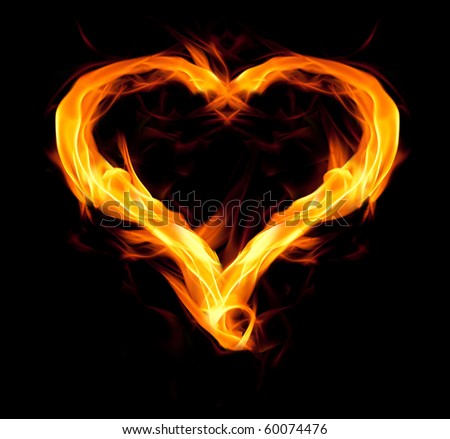 Fiery Heart Stock Photo 60074476 : Shutterstock