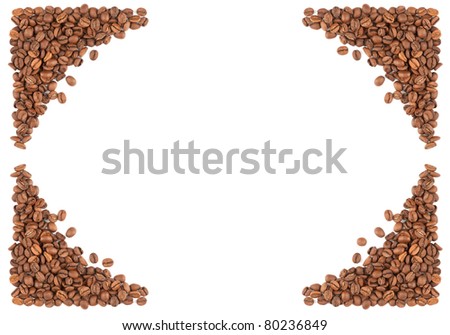 Coffee Border isolated on white