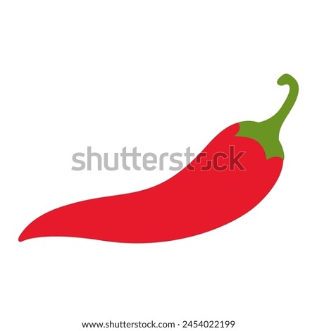 Chili hot pepper icon. Red chilli cayenne peppers. Vector illustration