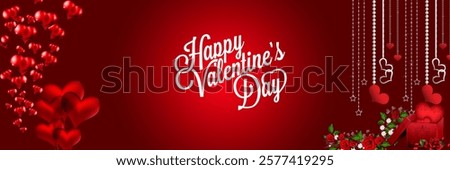 Similar – Image, Stock Photo Three hanging hearts