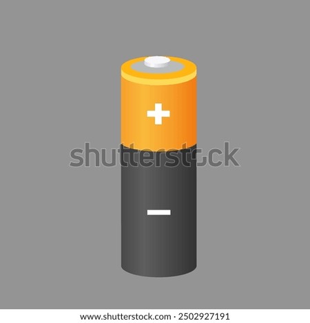 yellow black battery in vector form