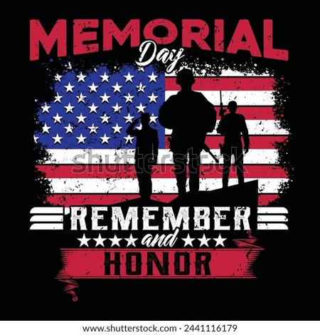 Veterans day, memorial day poster and t-shirt design