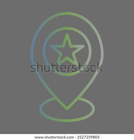 Starred Location icon design for personal commercial use