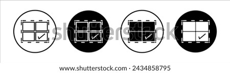 Select all flat line icon set. Select all Thin line illustration vector