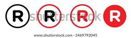 Registered trademark symbol mark in filled style