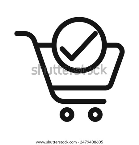 Verified Shopping Cart Icon Perfect for Online Retail