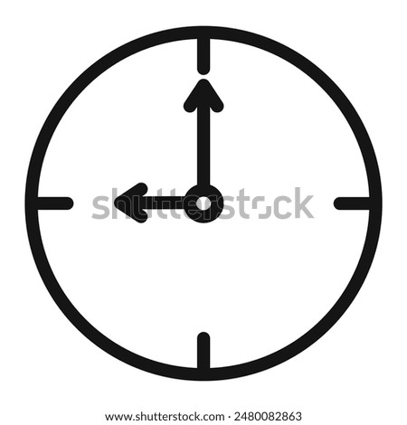 Nine O'Clock Icon Ideal for Time Tracking