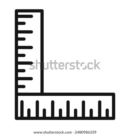 Combined Ruler Icon for Technical Drawings