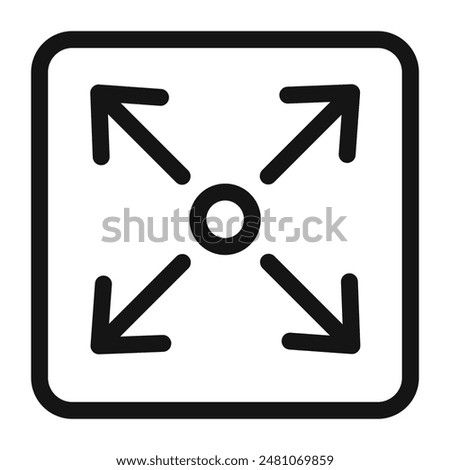 Expandable Arrows Navigation Icon for Enhanced User Interface and Experience