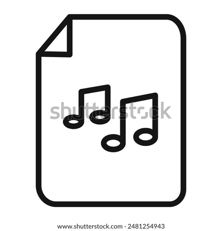 Music File Icon for Audio Libraries and Podcast Directories