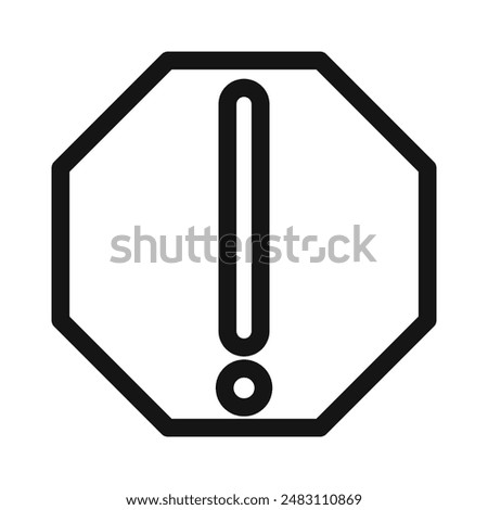 alert warning spam octagon icon mark in filled style