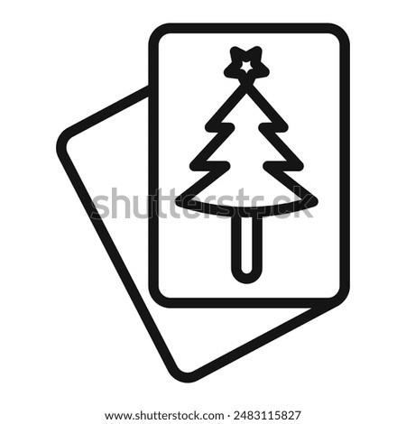 Christmas invitation card icon mark in filled style