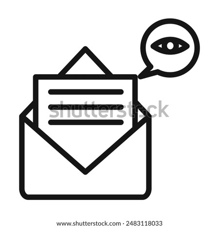 Email View Icon mark in filled style