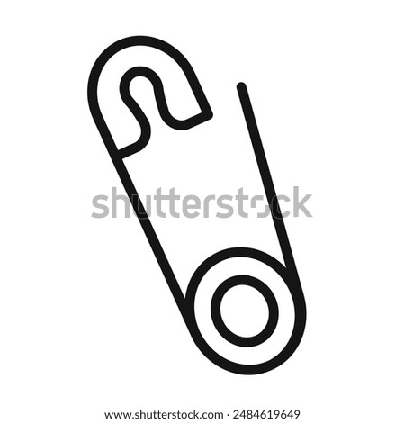 safety pin icon mark in filled style