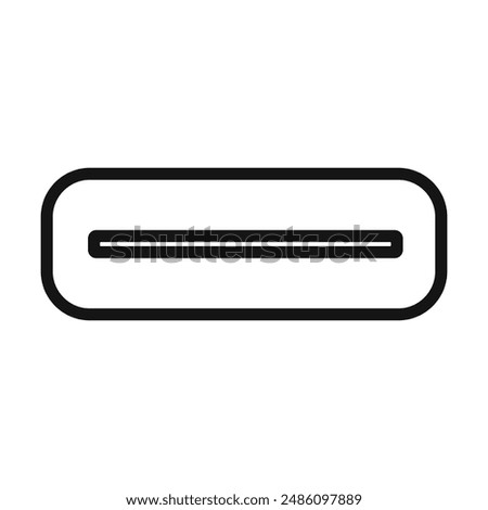 USB type c charger icon mark in filled style