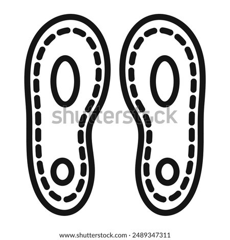 Orthopedic insoles logo sign vector outline