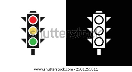 traffic light icon Symbol mark in filled style