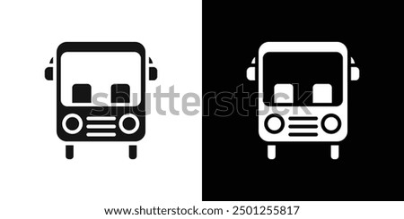 School Bus icon Symbol mark in filled style