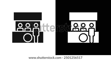 exhibition stand booth icon Symbol mark in filled style