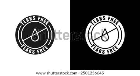 Tears free icon Symbol mark in filled style