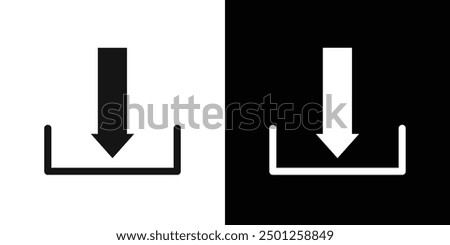 Download Icon Symbol mark in filled style