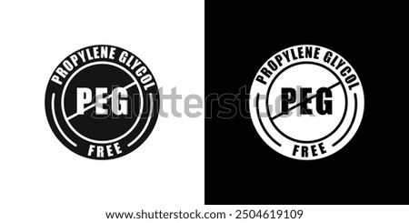 Propylene glycol free icon Symbol mark in filled style