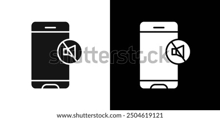 silent phone icon Symbol mark in filled style